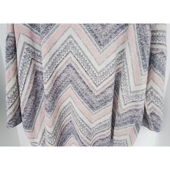 Maurices 2X top pink chevron scoop neck 3/4 sleeve Blouse Womens Aztec Southwest - Picture 5 of 11